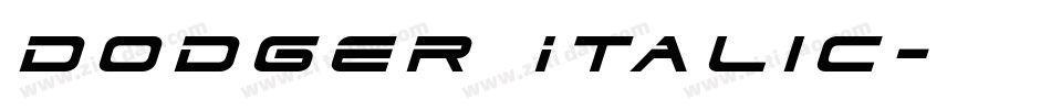 Dodger Italic字体转换
